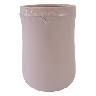 Keramická váza VK46 ružová so srdiečkom