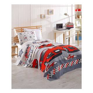 Detská bavlnená prikrývka cez posteľ Eponj Home Cars, 160 x 235 cm