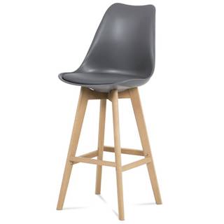 Barová stolička JULIETTE sivá/buk